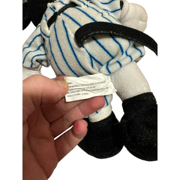 Walt Disney World Mickey Mouse Baseball Player Bean Bag Stuffed Plush 11” Doll - Picture 6 of 8